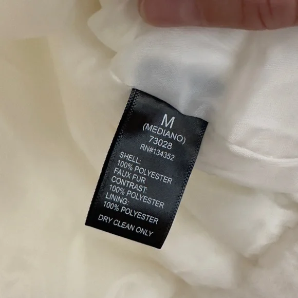 short fur coat, white fur jacket - Picture 5 of 8